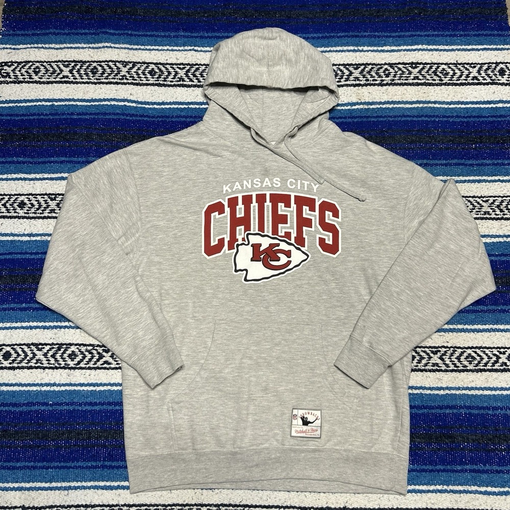 Mitchell & Ness Kansas City Chiefs Hoodie Men's XL Gray NFL Throwbacks